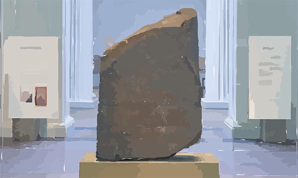 こちらは本家、大英博物館のRosetta stone